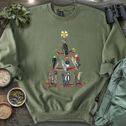 Woodpecker Christmas Tree Sweatshirt