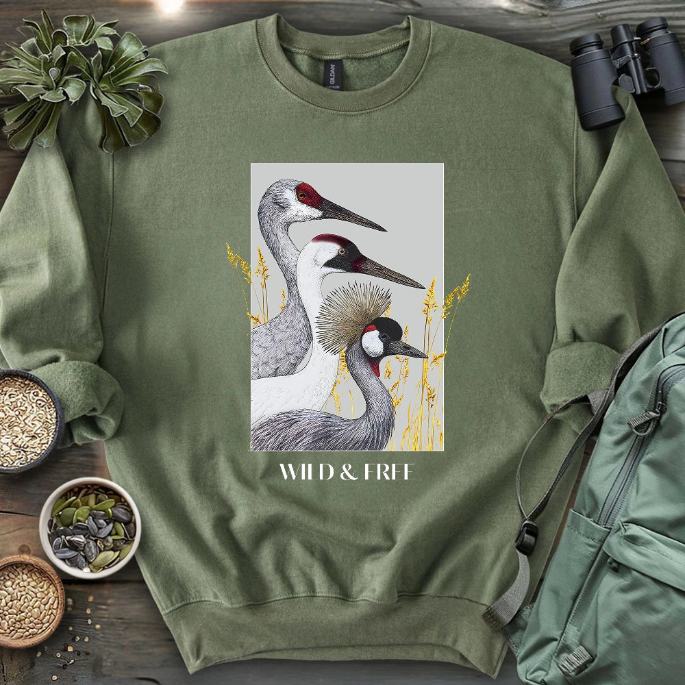 Wild Cranes Must Be Protected Sweatshirt