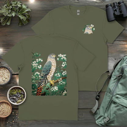 Hawk In Bloom 2 Side T-shirt