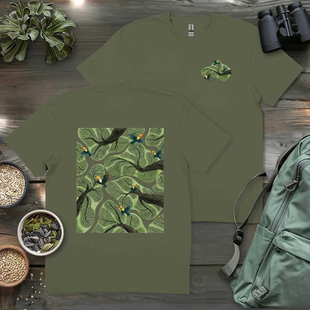 Toucan In Jungle 2 Side T-shirt