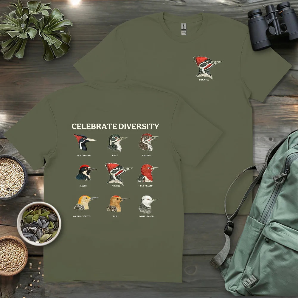Woodpecker Diversity 2 Side T-shirt