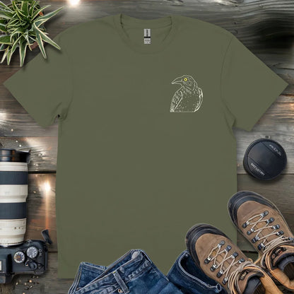 Floral Crow Silhouette 2 Side T-shirt