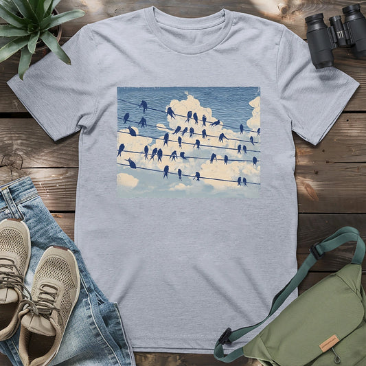 Music Stave On The Sky T-shirt