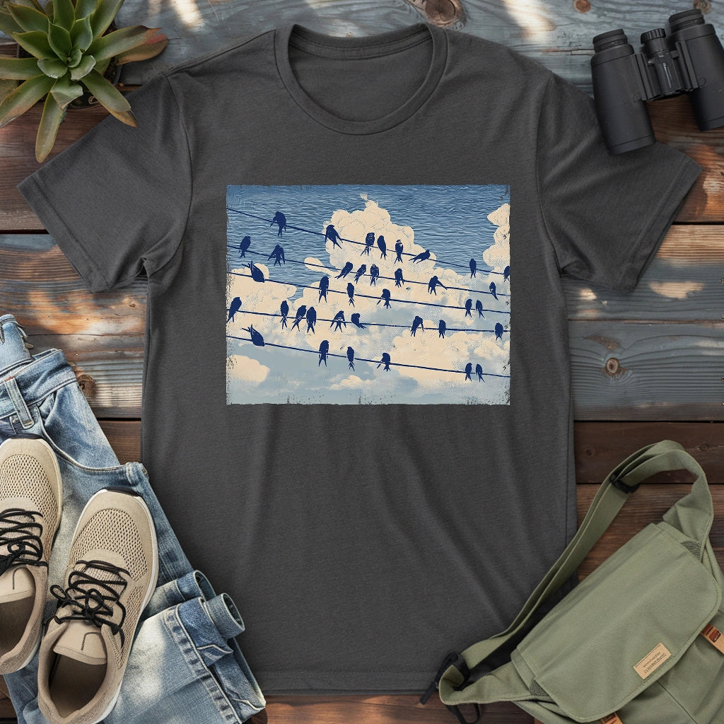 Music Stave On The Sky T-shirt