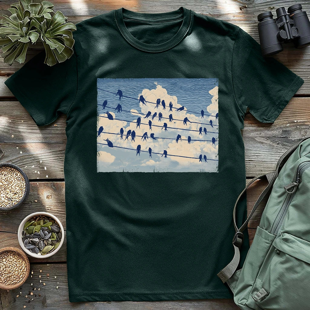 Music Stave On The Sky T-shirt