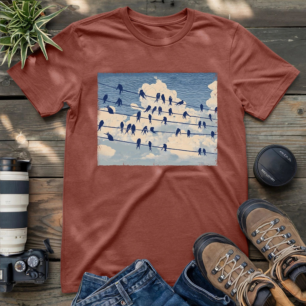 Music Stave On The Sky T-shirt