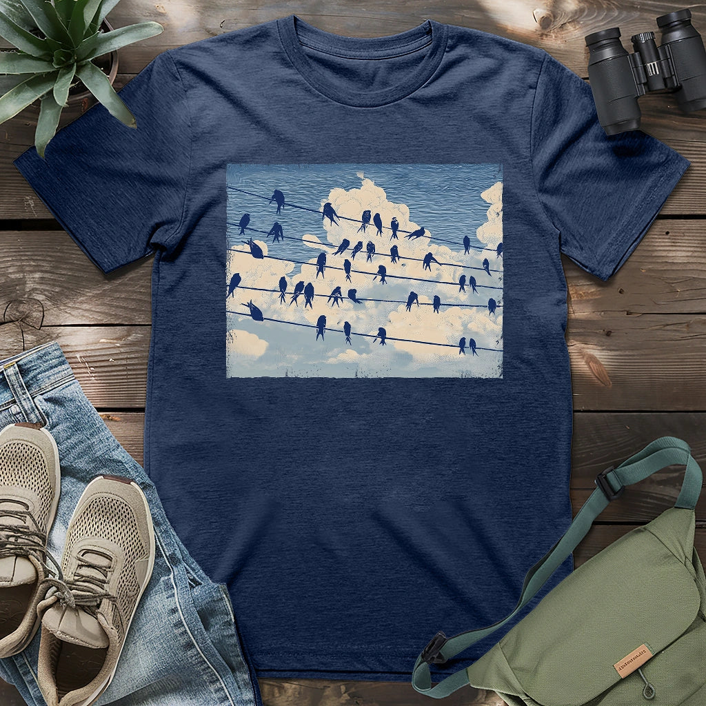 Music Stave On The Sky T-shirt