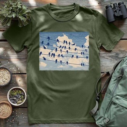 Music Stave On The Sky T-shirt