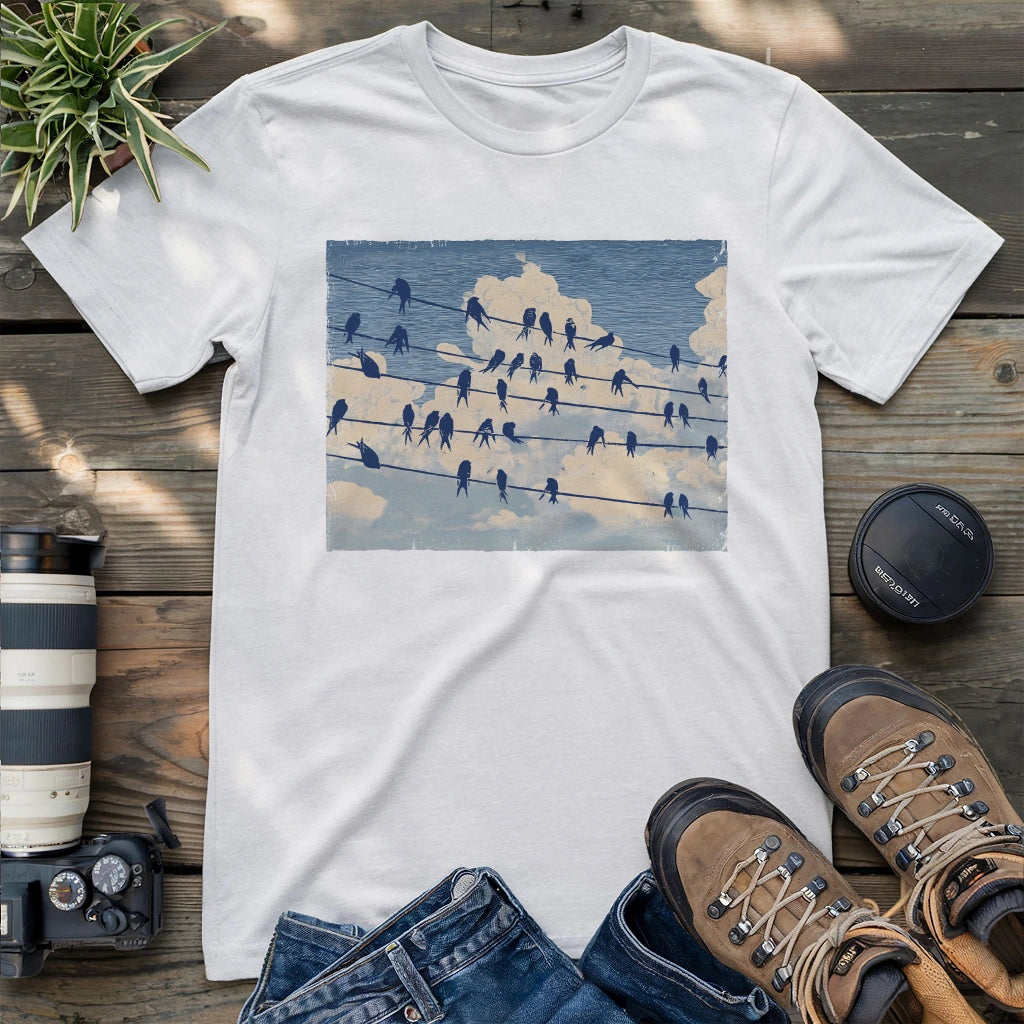Music Stave On The Sky T-shirt