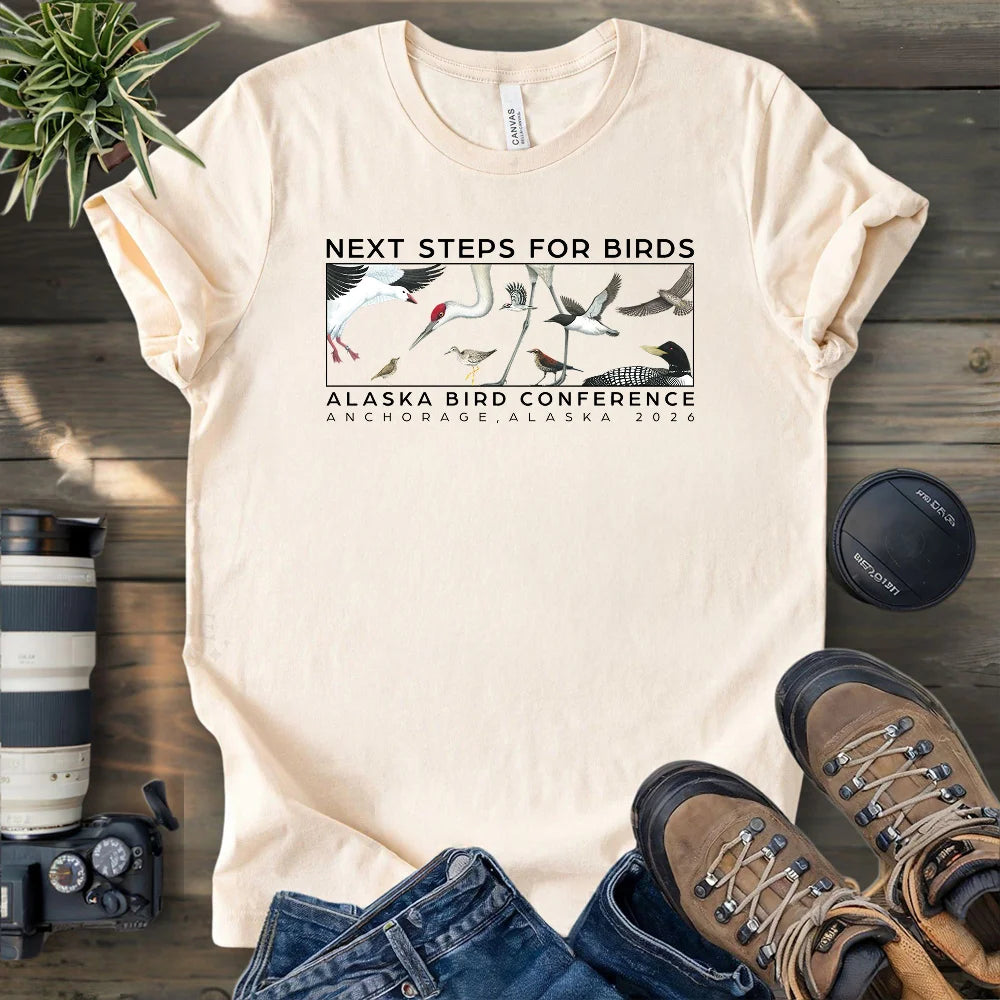 Alaska Bird Conference 2026 T-shirt (by Julia Ditto)