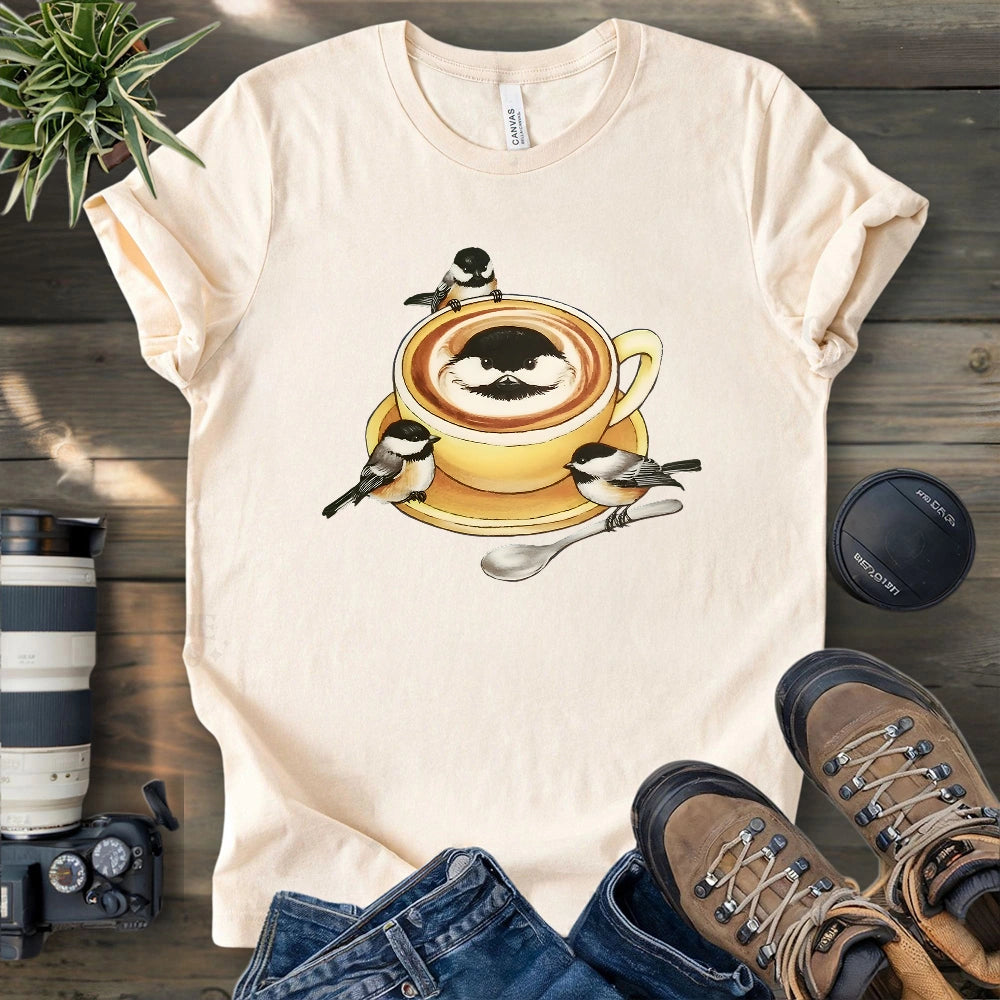 Coffee & Maybe Three Chickadees T-shirt