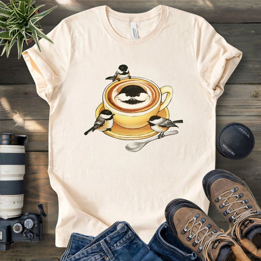 Coffee & Maybe Three Chickadees T-shirt