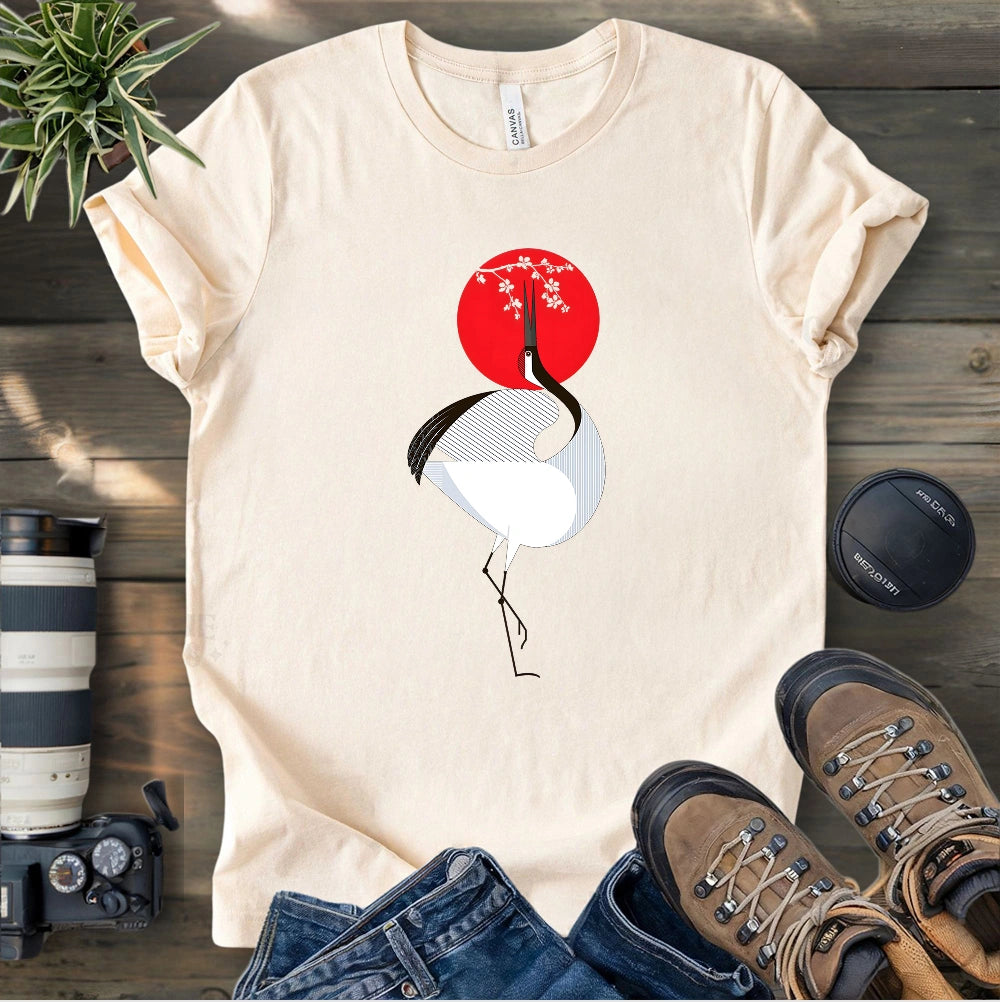 Common Crane Geometric T-shirt
