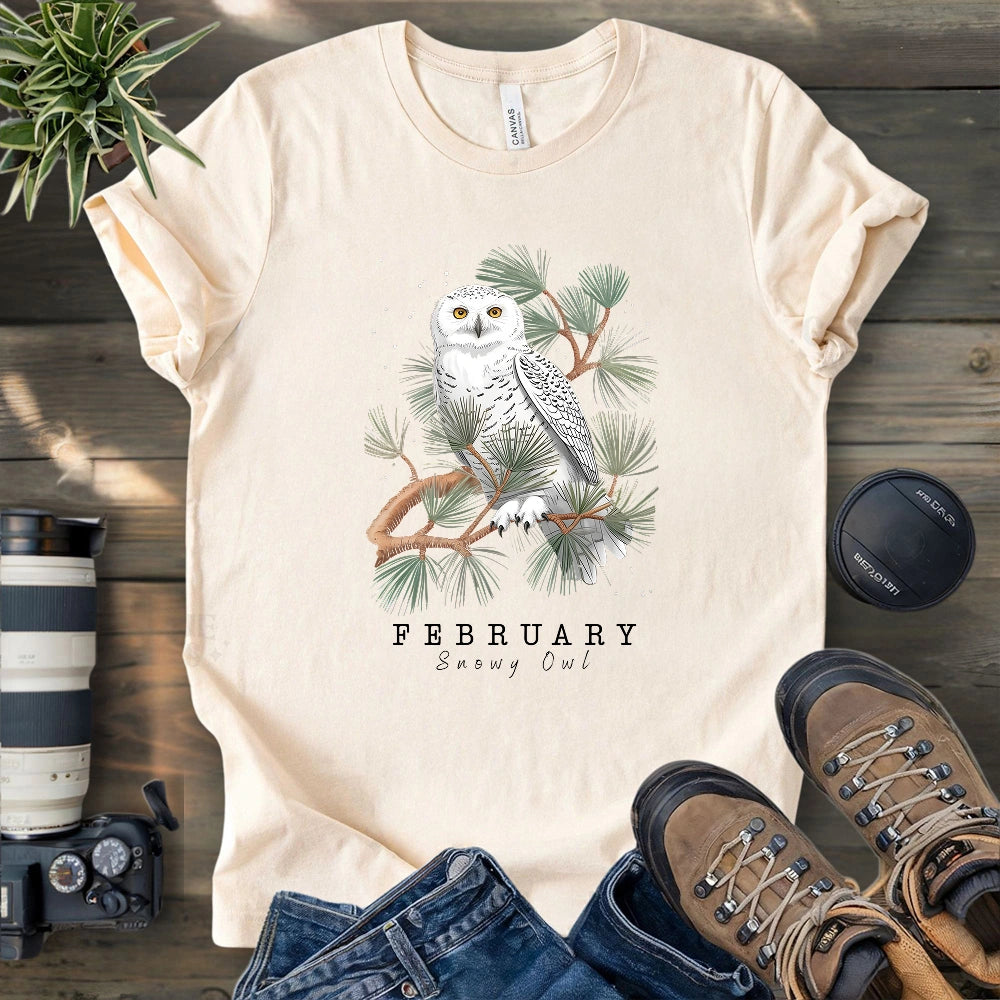 February Snowy Owl T-shirt