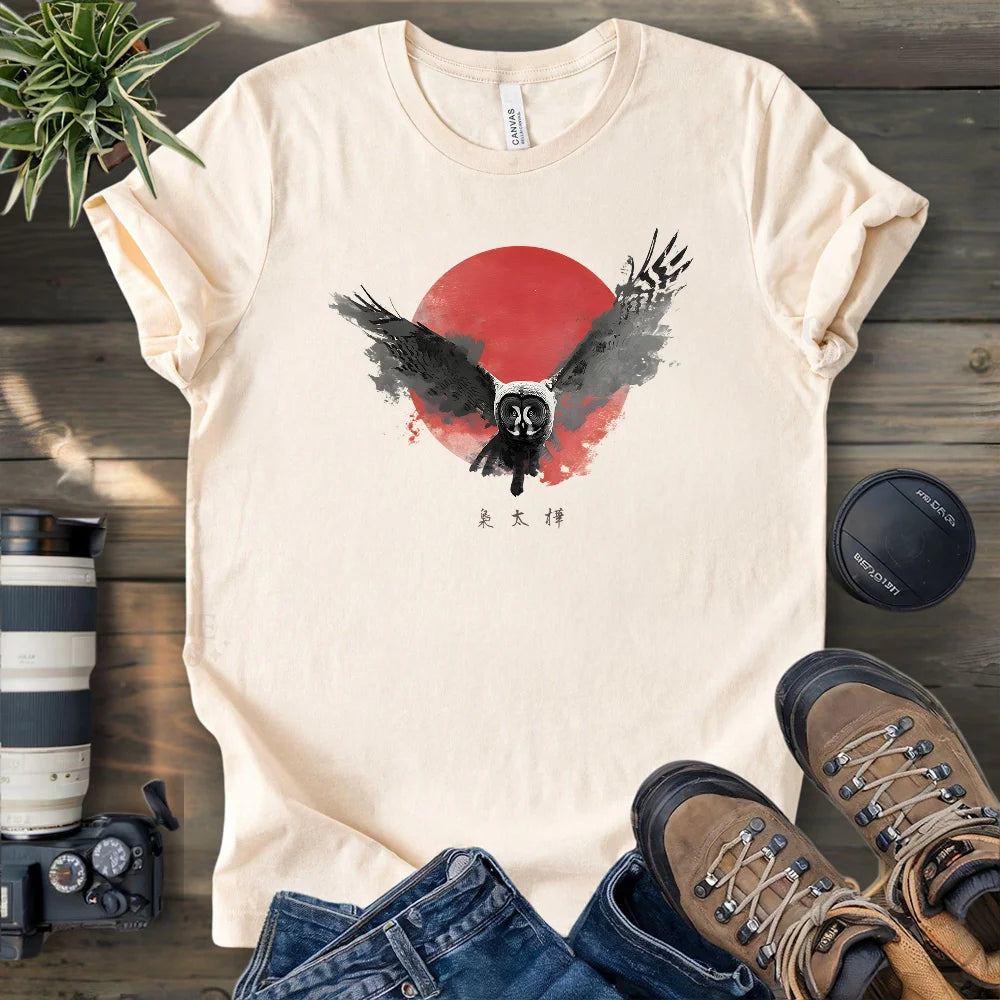Great Grey Owl At Nightfall T-shirt