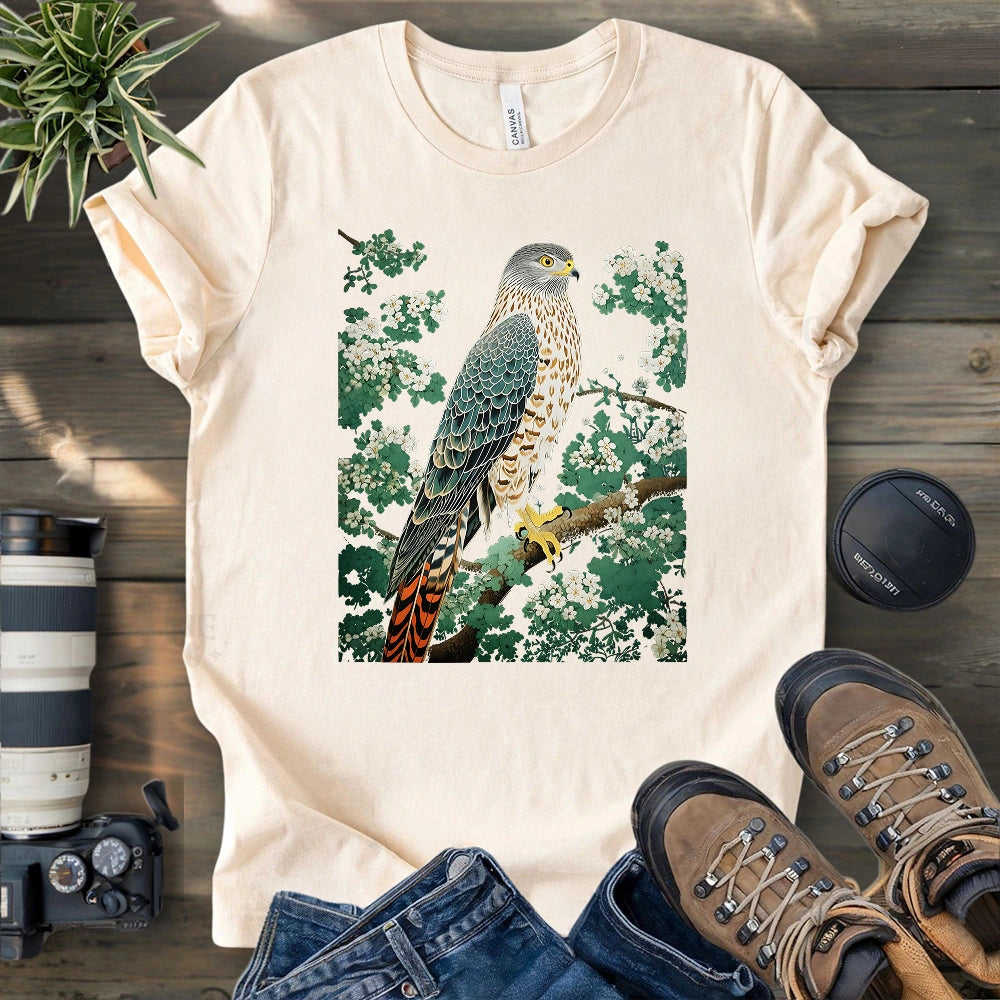 Hawk in Bloom T-shirt