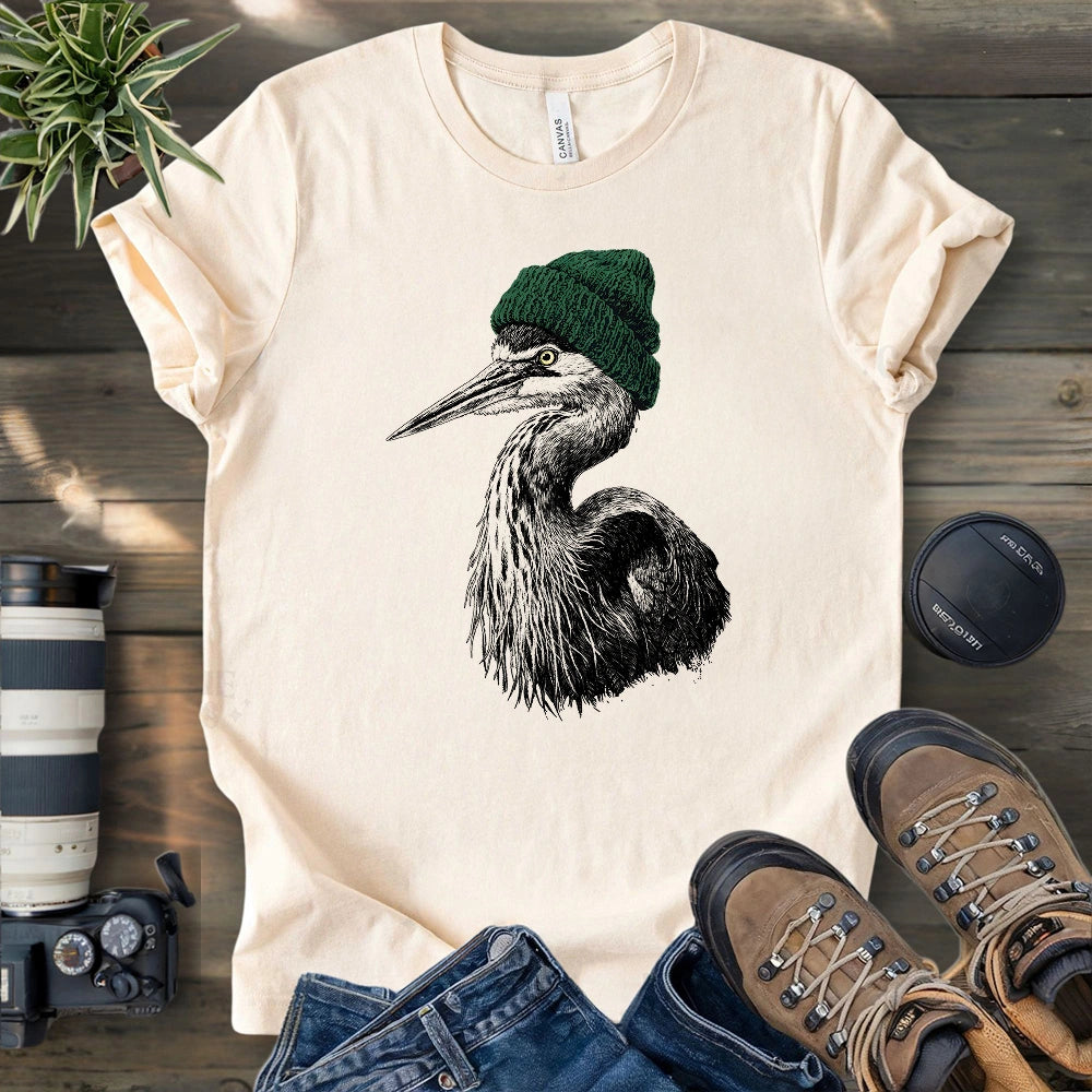 Heron Going Birdwatching T-shirt