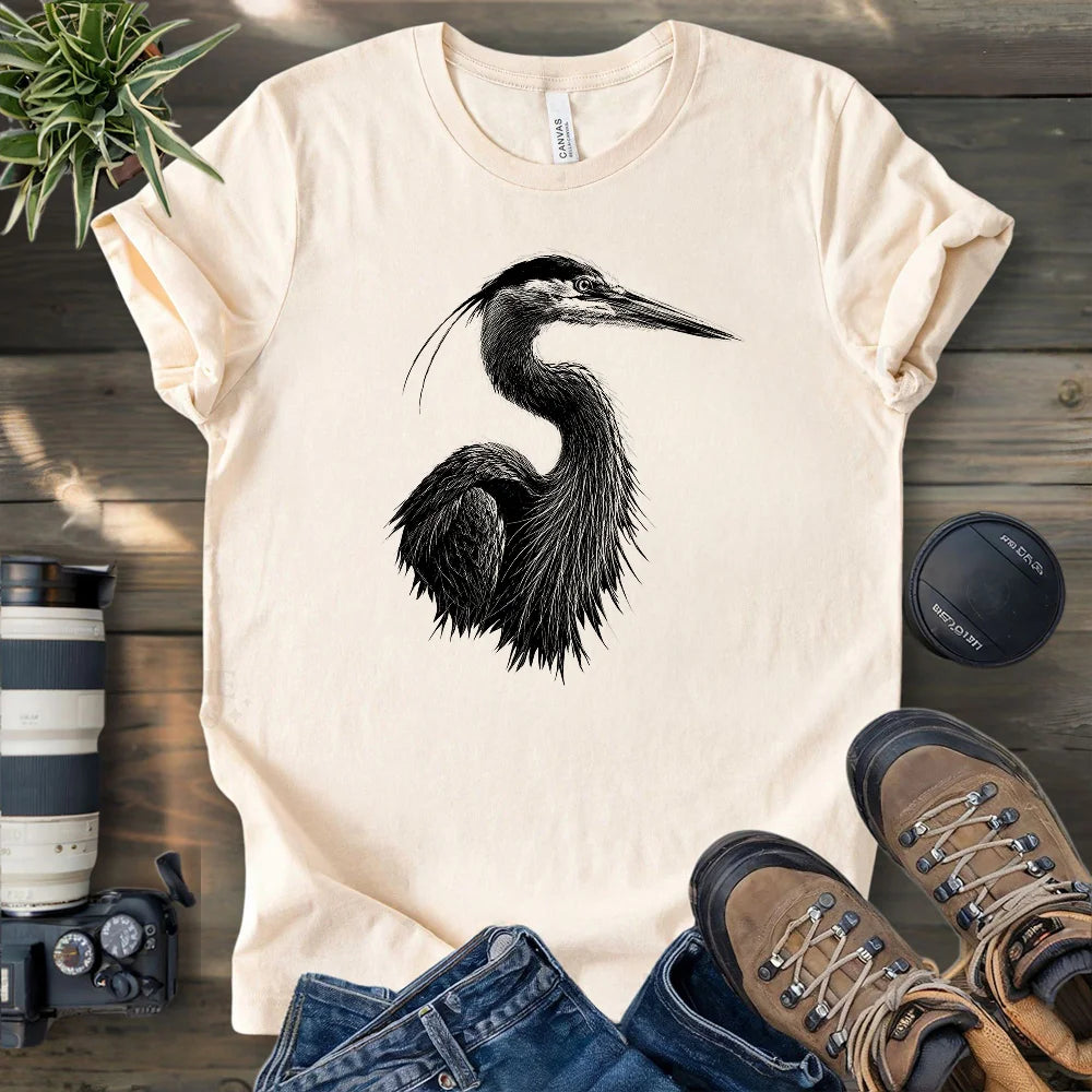 Heron Portrait T-shirt