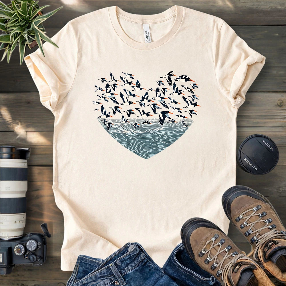 Huge Oystercatcher Flock T-shirt