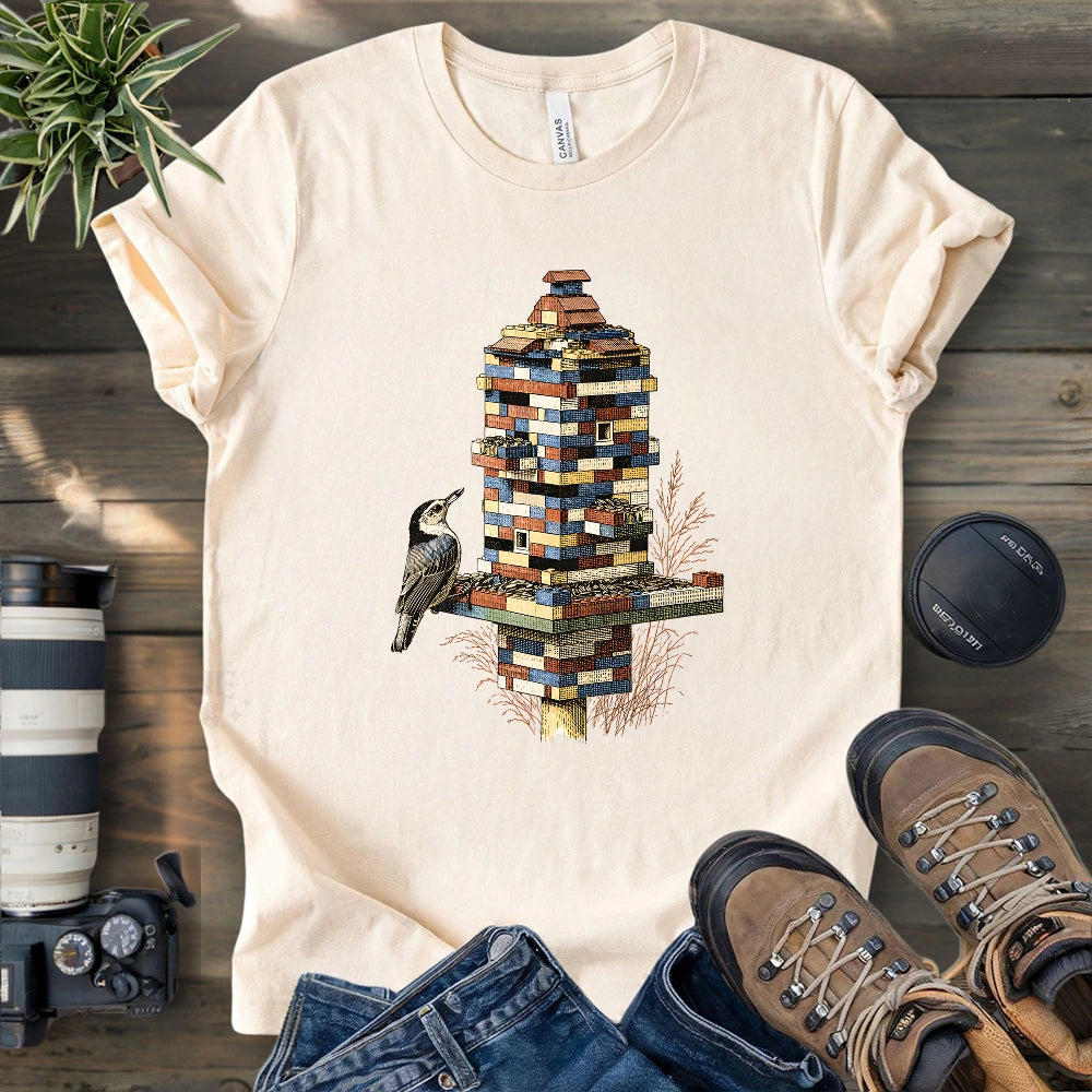 Nuthatch Playing Lego T-shirt
