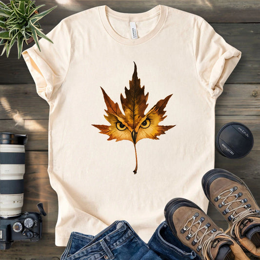 Owl Mapple Leaf T-shirt