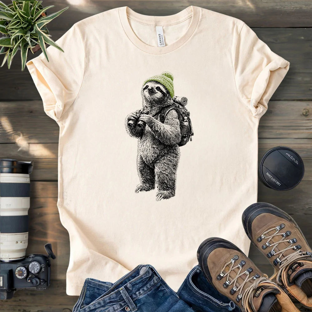 Sloth Going Birding T-shirt