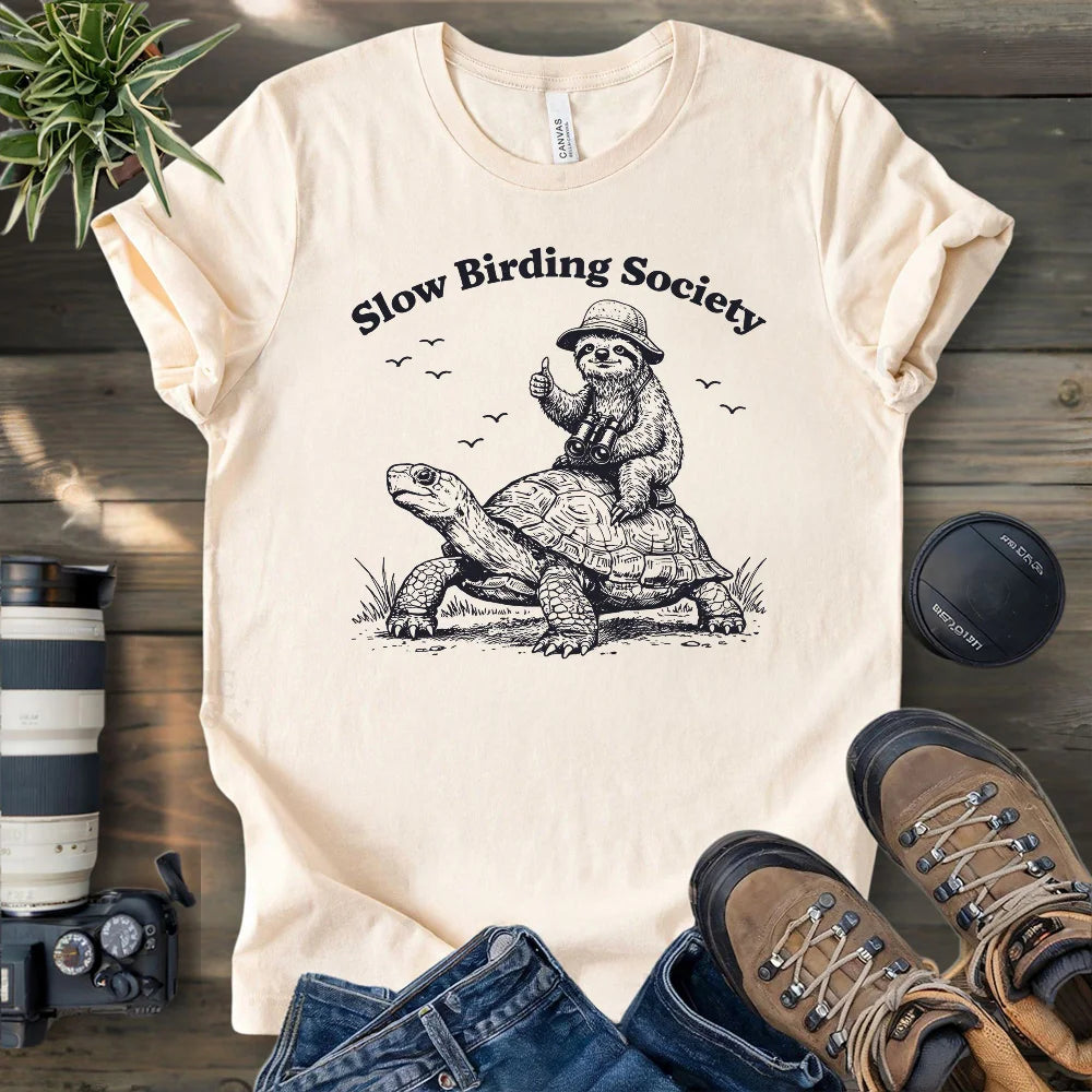 Slow Birding Society T-shirt