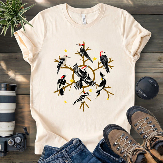 Snowflake of Woodpeckers T-shirt