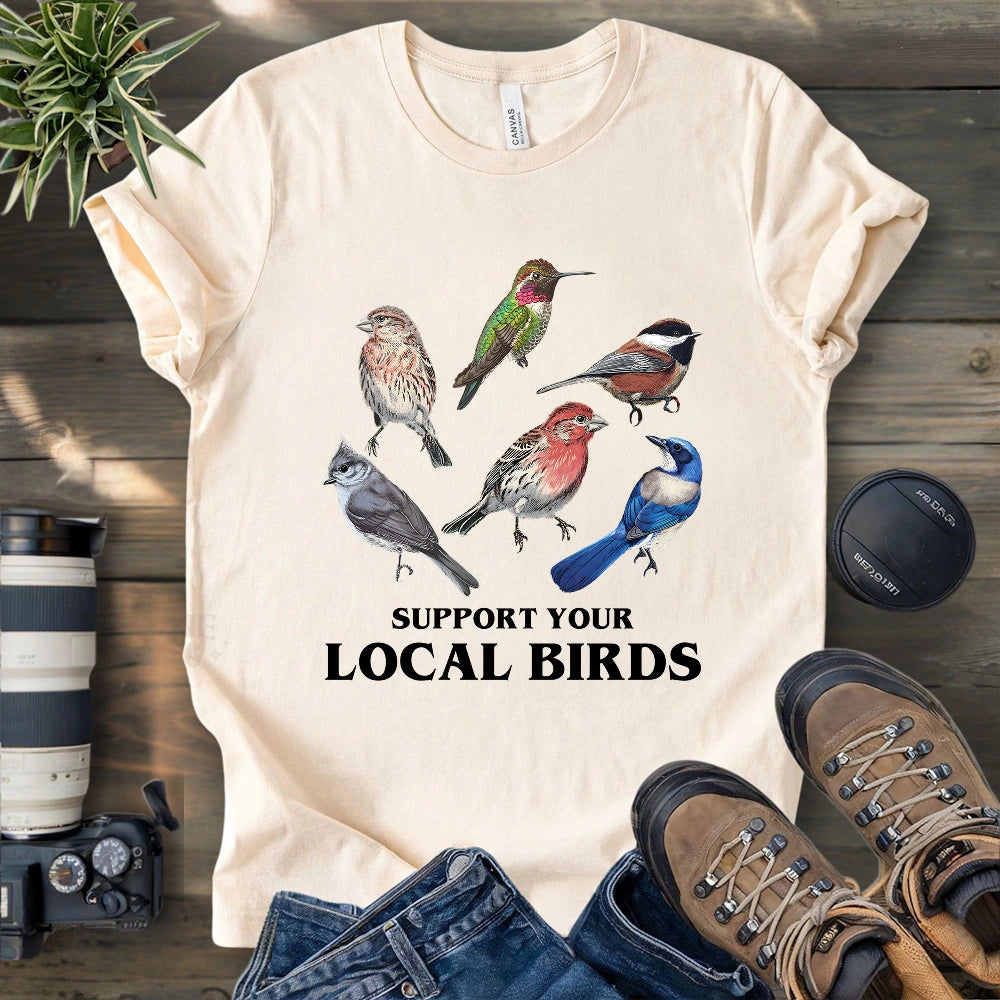 Support California Backyard Birds T-shirt