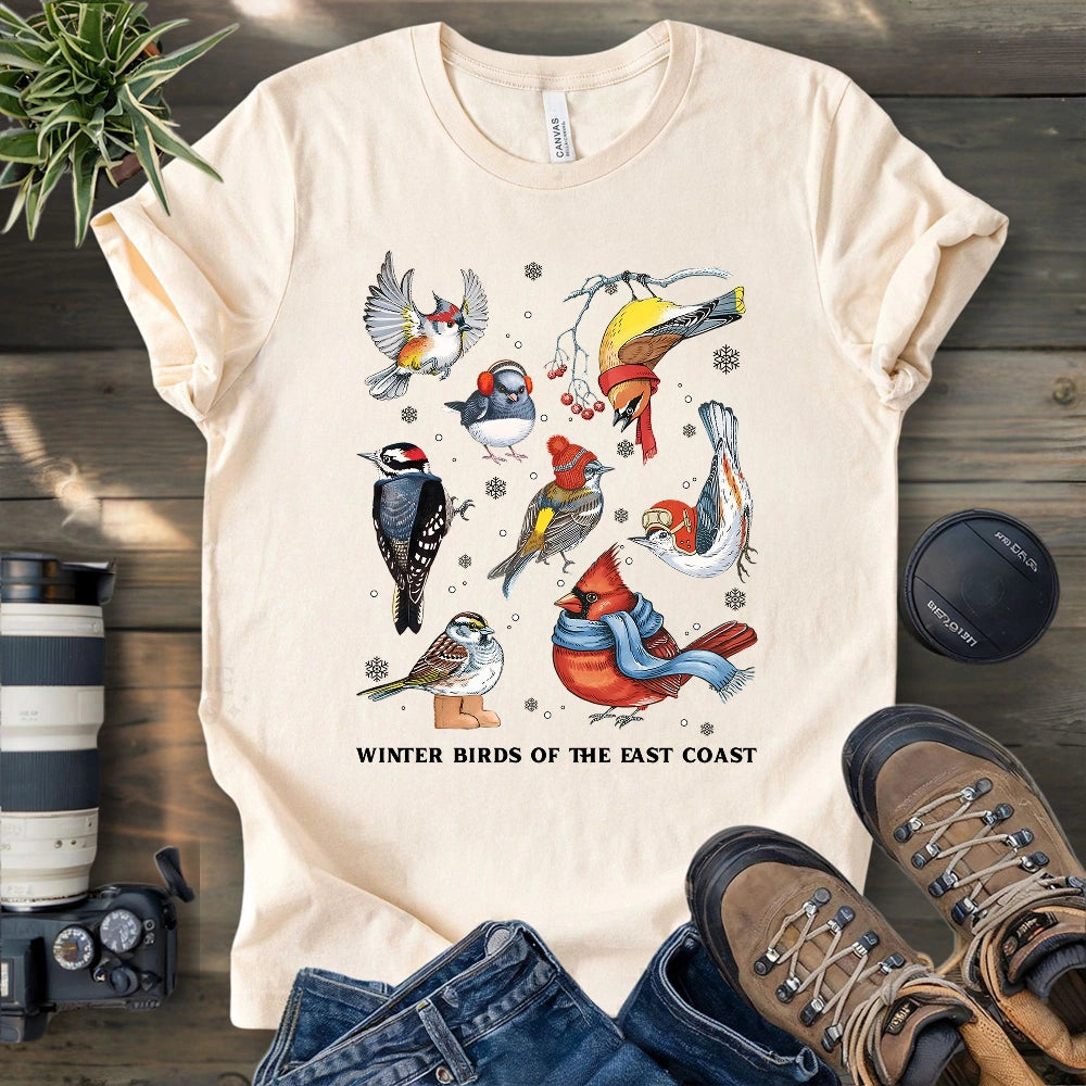 Winter Birds Of East Coast T-shirt