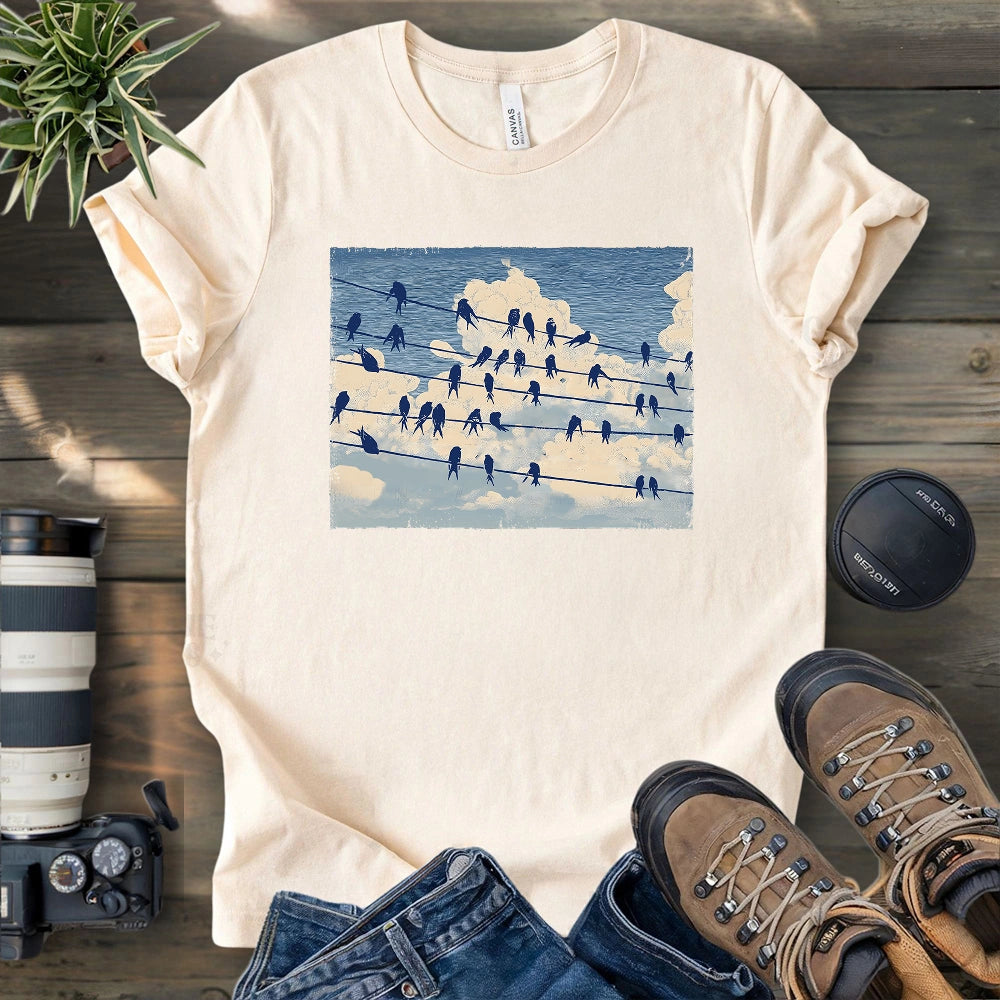 Music Stave On The Sky T-shirt