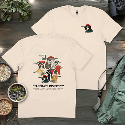 Celebrate Diversity Of Woodpeckers 2 Side T-shirt