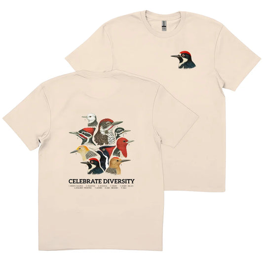 Celebrate Diversity Of Woodpeckers 2 Side T-shirt
