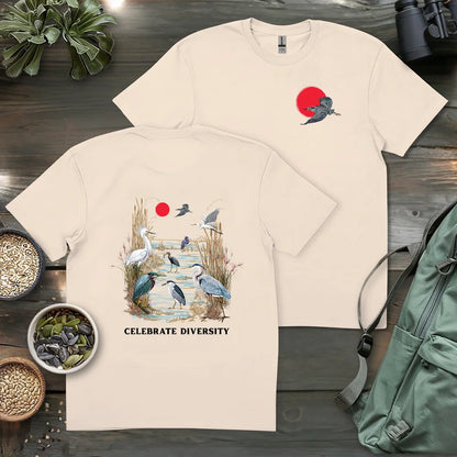 Celebrate Heron Diversity 2 Side T-shirt