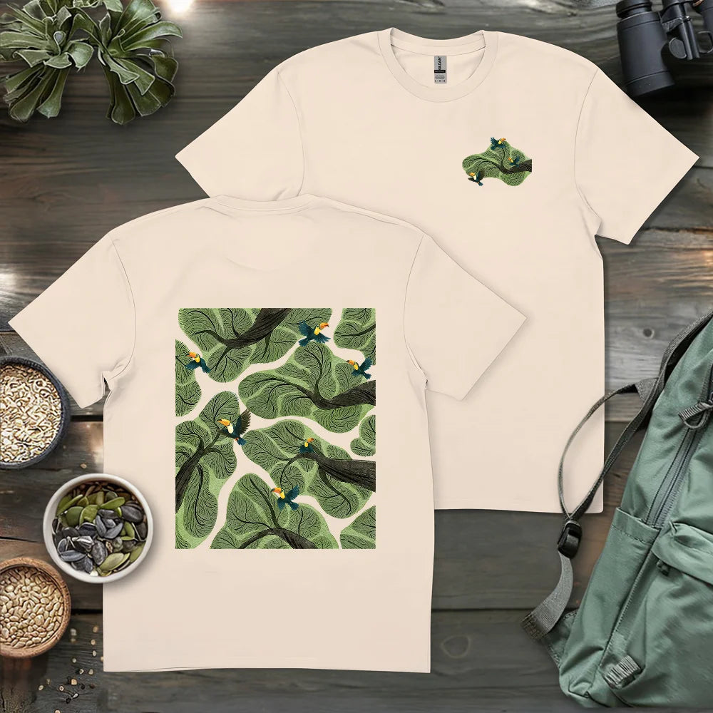 Toucan In Jungle 2 Side T-shirt