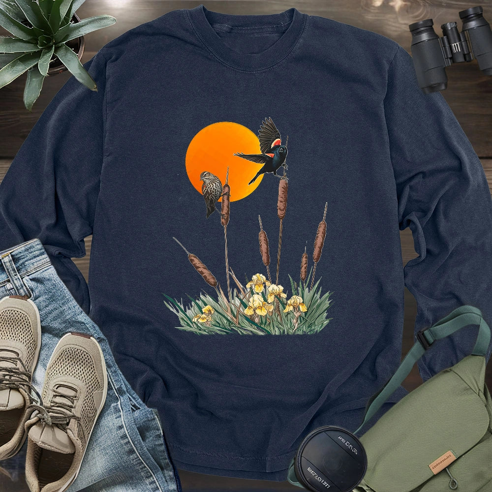 A Couple Of Red-winged Blackbird Long Sleeve T-shirt