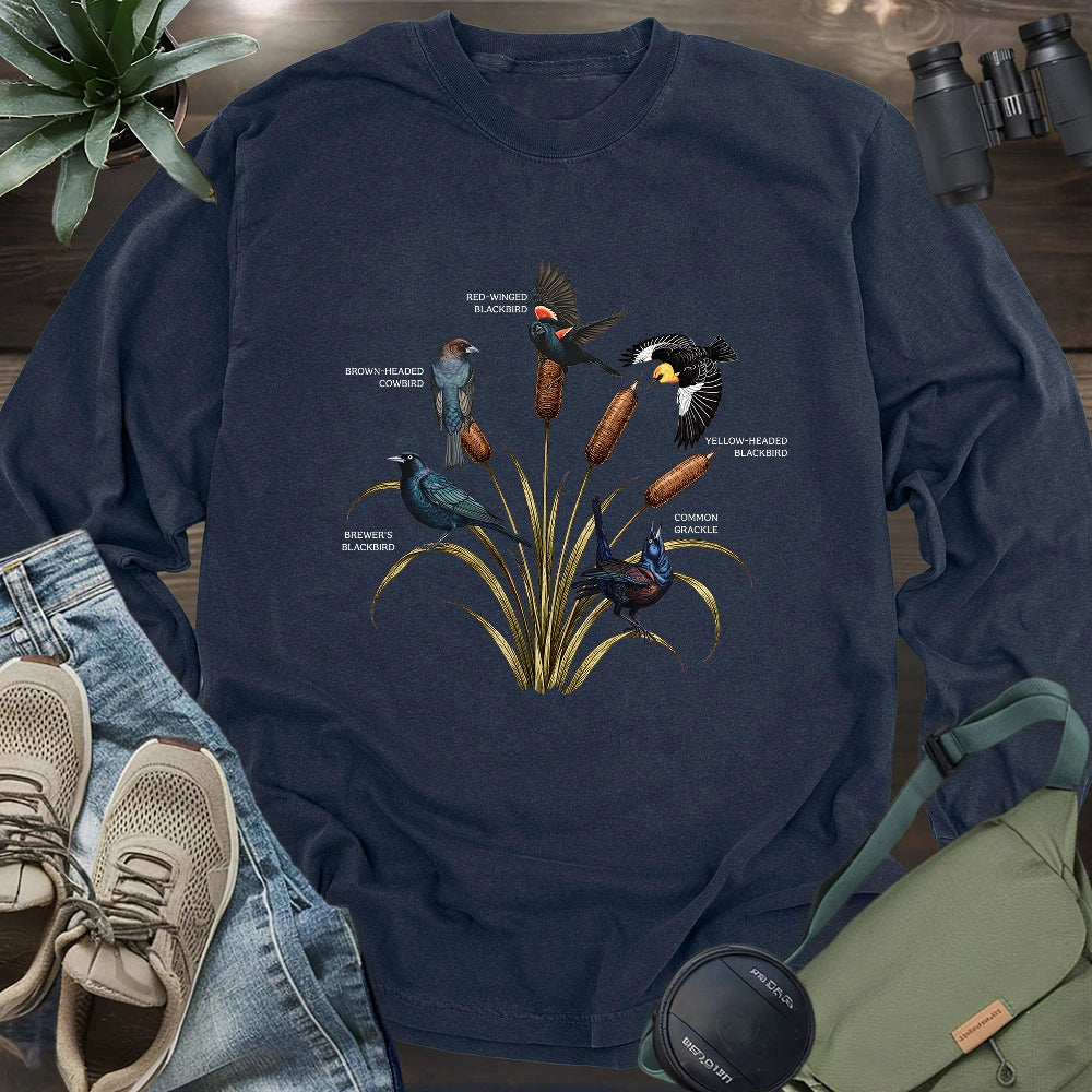 A Gathering of Blackbirds Long Sleeve T-shirt