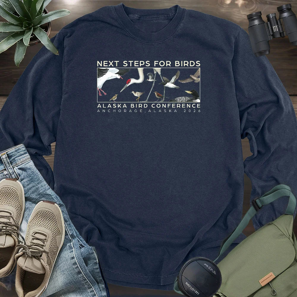 Alaska Bird Conference 2026 Long Sleeve T-shirt (by Julia Ditto)