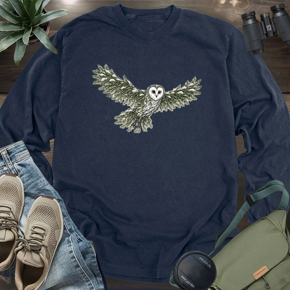 Barn Owl FLying Long Sleeve T-shirt