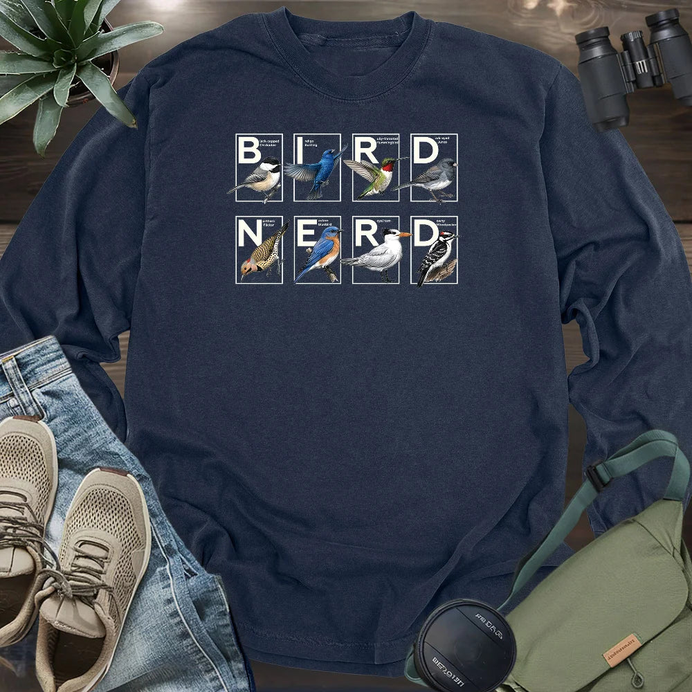 Bird Nerd Shirt Long Sleeve T-shirt