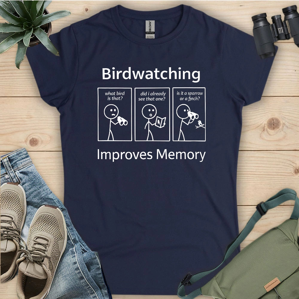 Birdwatching Improve Memory Women's T-shirt