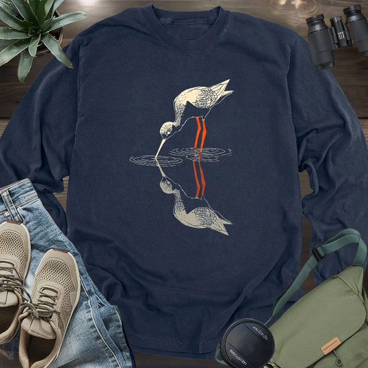 Black-necked Stilt Shadow Long Sleeve T-shirt