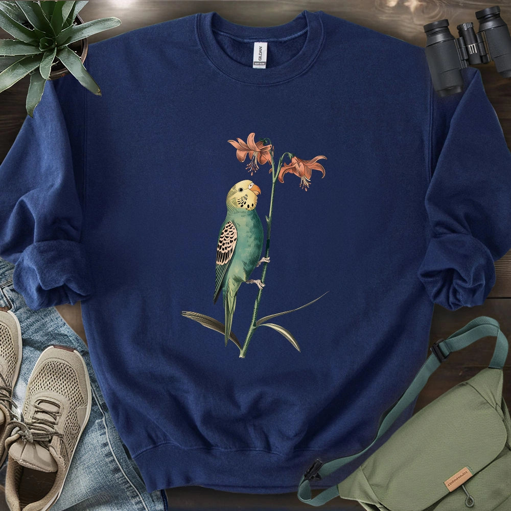 Budgerigar And Lily Sweatshirt