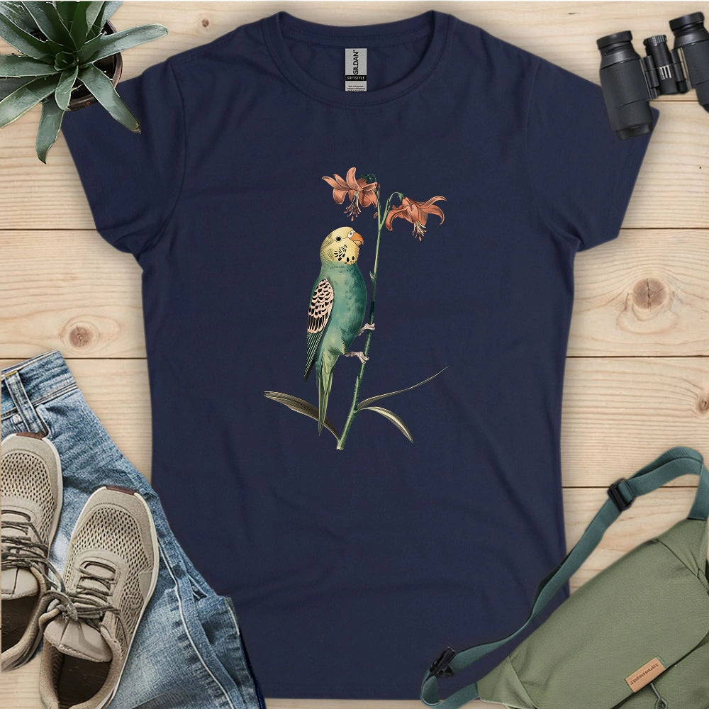 Budgerigar And Lily Women's T-shirt