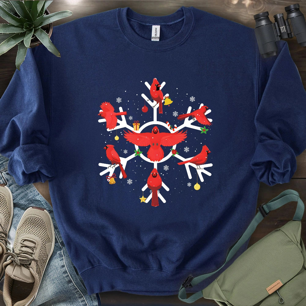 Cardinal Snowflake Sweatshirt