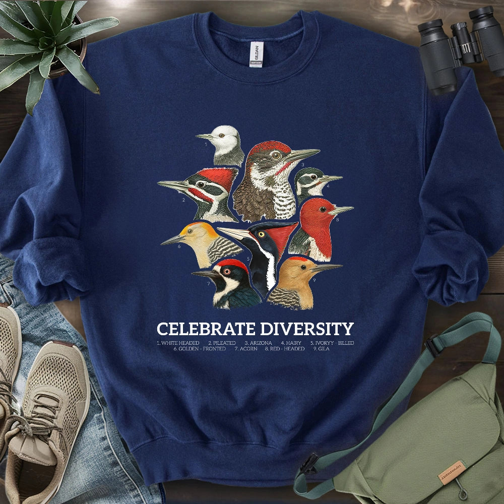 Celebrate Diversity Of Woodpeckers Sweatshirt