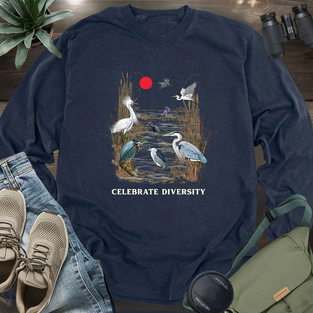 Celebrate Heron Diversity Long Sleeve T-shirt