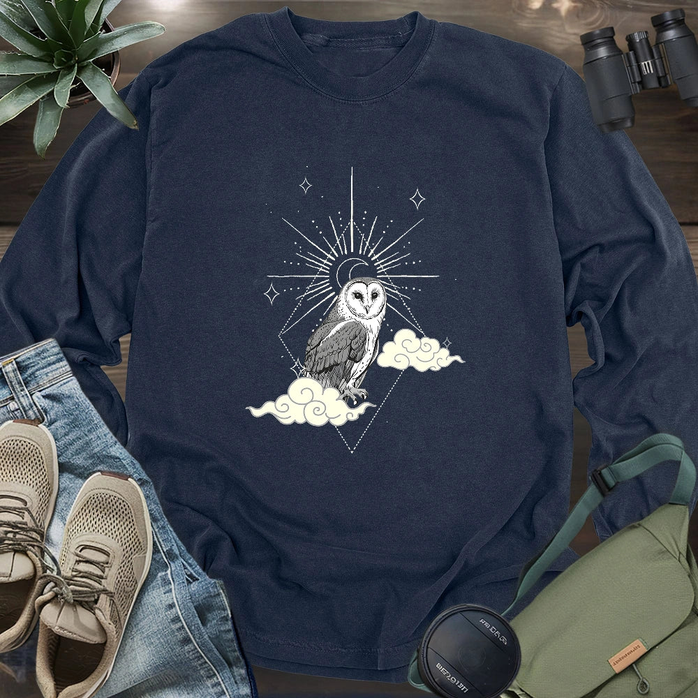 Celestial Barn Owl Long Sleeve T-shirt