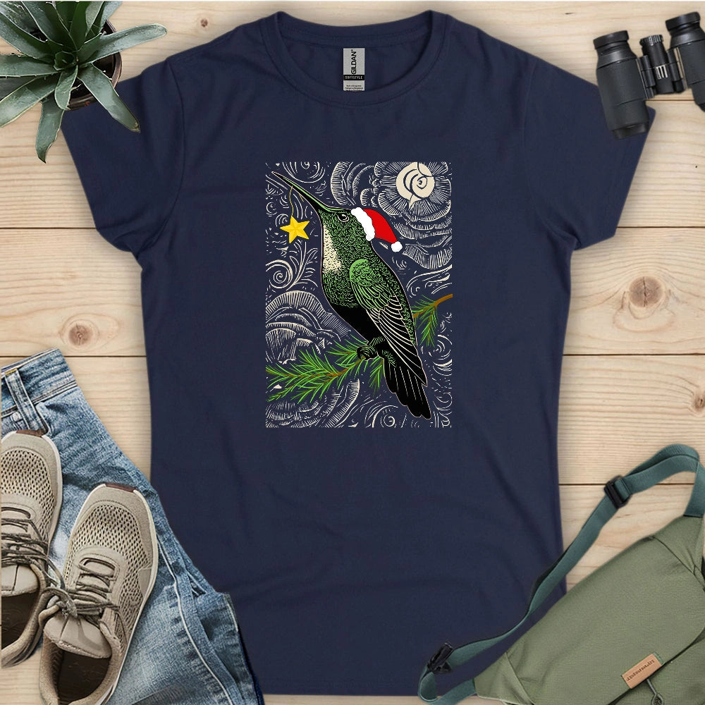 Christmas Green Hummingbird Women's T-shirt