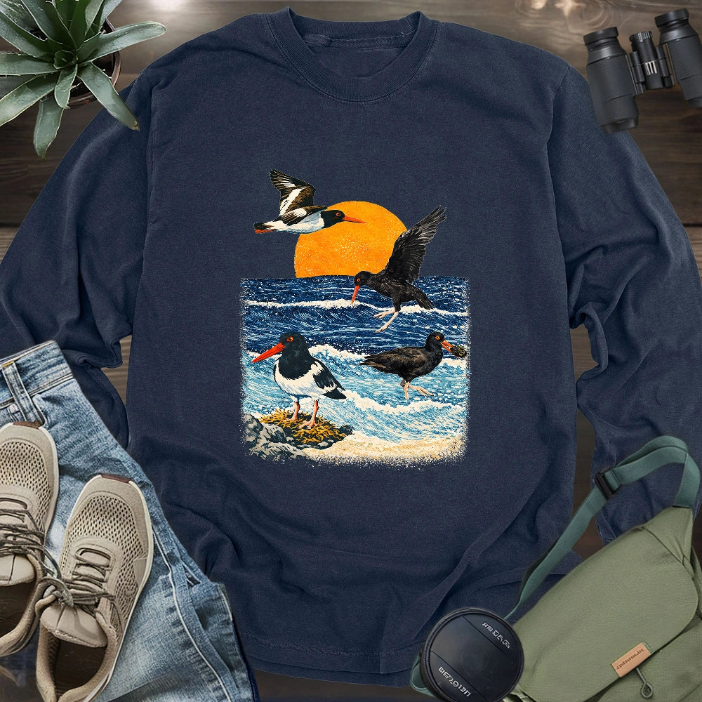 Coastal Oystercatchers Long Sleeve T-shirt